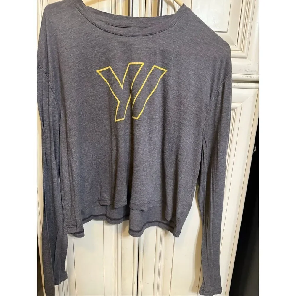 James Perse Y/osemite Women's Tech Jersey Cropped T-shirt Gray Large